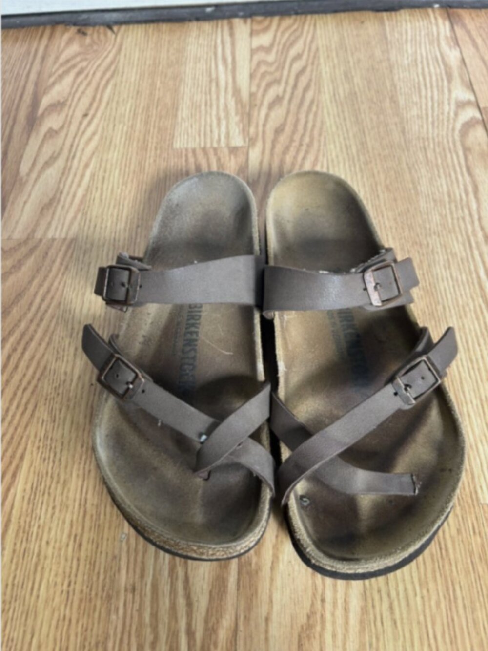 Birkenstock Mayari Birkibuc Womens Slide Sandal Sz 37 Regular Stone